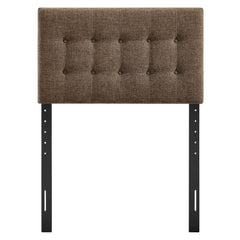 Emily Mocha Fabric Upholstered Twin Size Headboard - Ornate Home