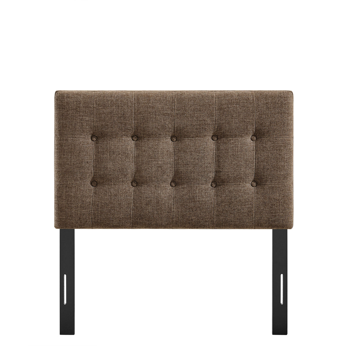 Emily Mocha Fabric Upholstered Twin Size Headboard - Ornate Home