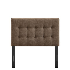 Emily Mocha Fabric Upholstered Twin Size Headboard - Ornate Home