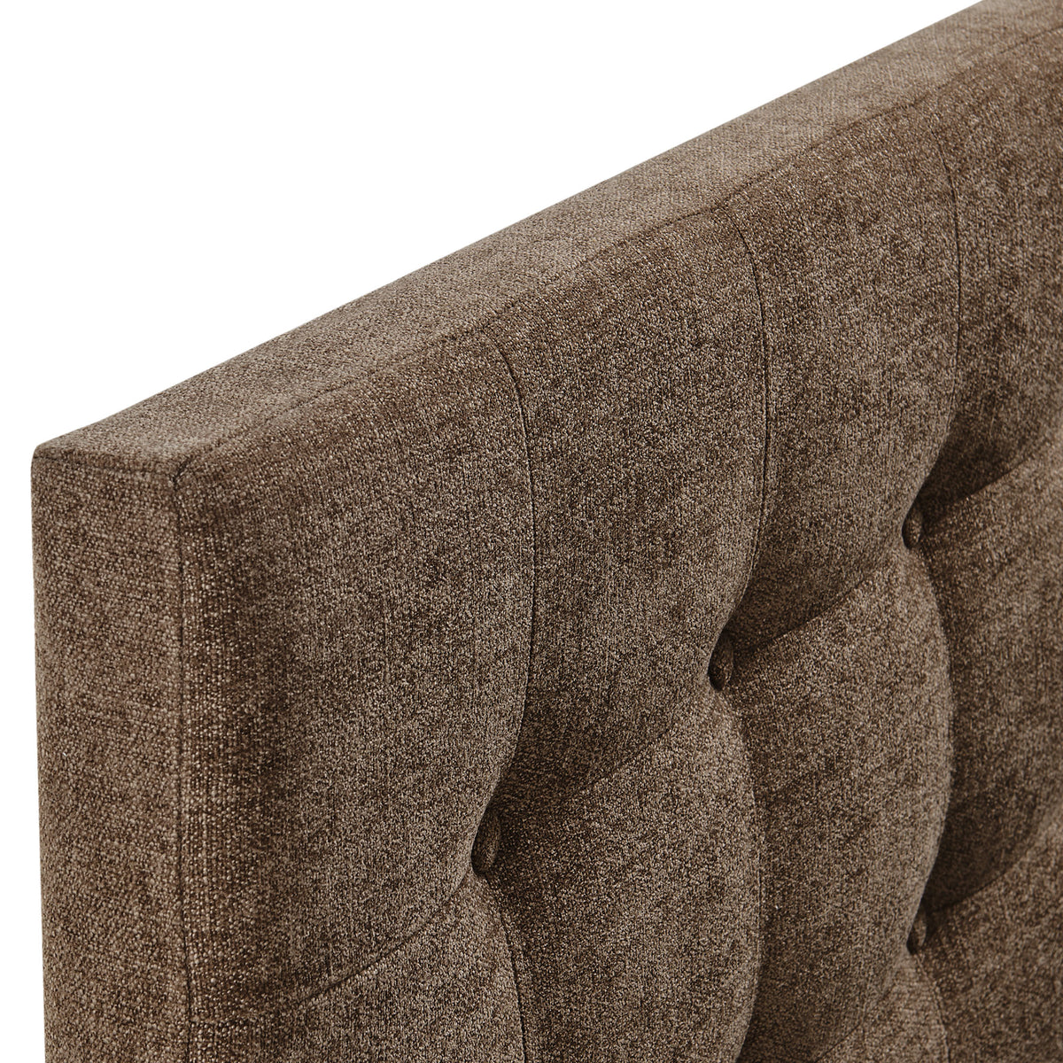 Emily Mocha Fabric Upholstered Twin Size Headboard - Ornate Home