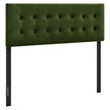 Emily Moss Green Stain-Resistant Performance Velvet Full Size Headboard - Ornate Home