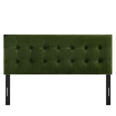 Emily Moss Green Stain-Resistant Performance Velvet Full Size Headboard - Ornate Home