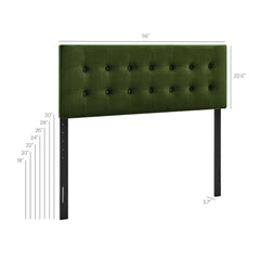 Emily Moss Green Stain-Resistant Performance Velvet Full Size Headboard - Ornate Home