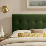 Emily Moss Green Stain-Resistant Performance Velvet Queen Size Headboard - Ornate Home