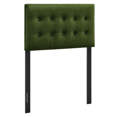 Emily Moss Green Stain-Resistant Performance Velvet Twin Size Headboard - Ornate Home