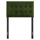 Emily Moss Green Stain-Resistant Performance Velvet Twin Size Headboard - Ornate Home