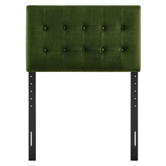 Emily Moss Green Stain-Resistant Performance Velvet Twin Size Headboard - Ornate Home