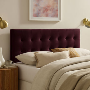 Emily Mulberry Stain-Resistant Performance Velvet Full Size Headboard - Ornate Home