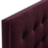 Emily Mulberry Stain-Resistant Performance Velvet Full Size Headboard - Ornate Home