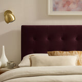 Emily Mulberry Stain-Resistant Performance Velvet Full Size Headboard - Ornate Home