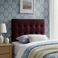 Emily Mulberry Stain-Resistant Performance Velvet Twin Size Headboard - Ornate Home
