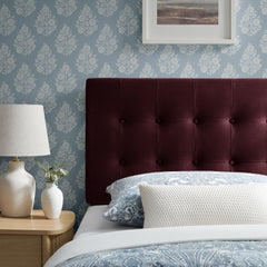 Emily Mulberry Stain-Resistant Performance Velvet Twin Size Headboard - Ornate Home