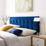 Emily Navy Biscuit Tufted Performance Velvet Full Headboard - Ornate Home