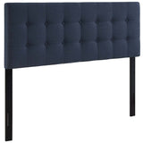 Emily Navy Upholstered Fabric Full Headboard - Ornate Home