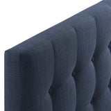 Emily Navy Upholstered Fabric Full Headboard - Ornate Home