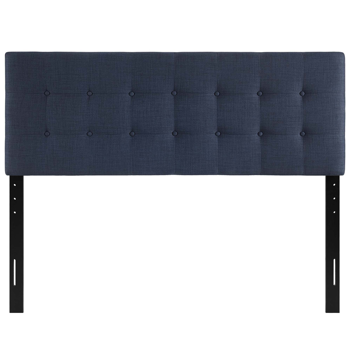 Emily Navy Upholstered Fabric Full Headboard - Ornate Home