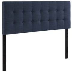 Emily Navy Upholstered Fabric King Headboard - Ornate Home