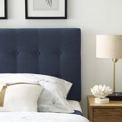 Emily Navy Upholstered Fabric Twin Headboard - Ornate Home