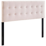 Emily Pink Biscuit Tufted Performance Velvet Queen Headboard - Ornate Home