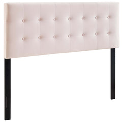 Emily Pink Biscuit Tufted Performance Velvet Queen Headboard - Ornate Home