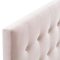 Emily Pink Biscuit Tufted Performance Velvet Queen Headboard - Ornate Home