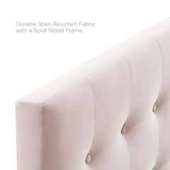 Emily Pink Biscuit Tufted Performance Velvet Queen Headboard - Ornate Home