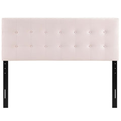 Emily Pink Biscuit Tufted Performance Velvet Queen Headboard - Ornate Home