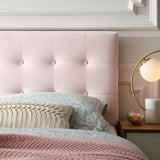 Emily Pink Biscuit Tufted Performance Velvet Queen Headboard - Ornate Home