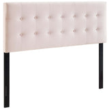 Emily Pink Biscuit Tufted Performance Velvet Queen Headboard - Ornate Home