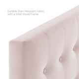 Emily Pink Biscuit Tufted Performance Velvet Twin Headboard - Ornate Home