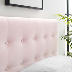 Emily Pink Biscuit Tufted Performance Velvet Twin Headboard - Ornate Home