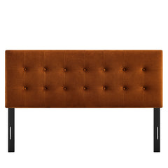 Emily Rust Stain-Resistant Performance Velvet King Size Headboard - Ornate Home
