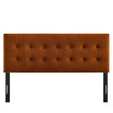 Emily Rust Stain-Resistant Performance Velvet Queen Size Headboard - Ornate Home