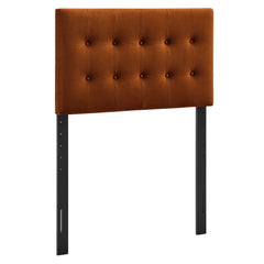 Emily Rust Stain-Resistant Performance Velvet Twin Size Headboard - Ornate Home