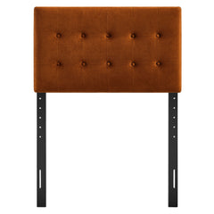 Emily Rust Stain-Resistant Performance Velvet Twin Size Headboard - Ornate Home