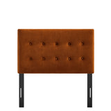 Emily Rust Stain-Resistant Performance Velvet Twin Size Headboard - Ornate Home