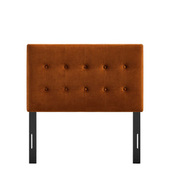 Emily Rust Stain-Resistant Performance Velvet Twin Size Headboard - Ornate Home