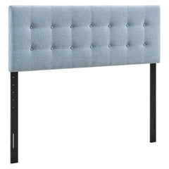 Emily Sky Blue Fabric Upholstered King Size Headboard - Ornate Home
