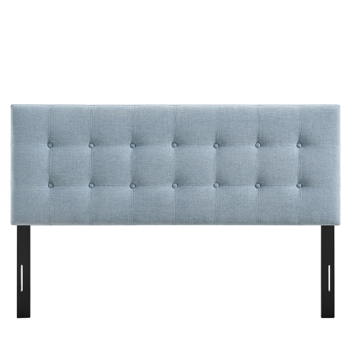 Emily Sky Blue Fabric Upholstered King Size Headboard - Ornate Home