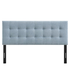 Emily Sky Blue Fabric Upholstered King Size Headboard - Ornate Home