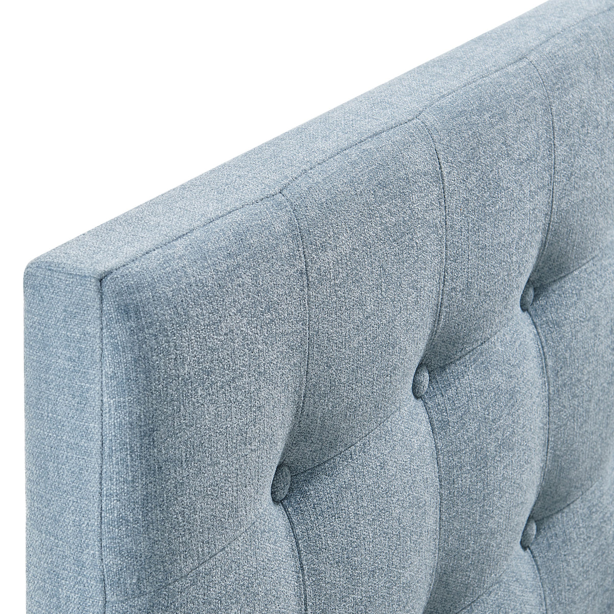Emily Sky Blue Fabric Upholstered King Size Headboard - Ornate Home