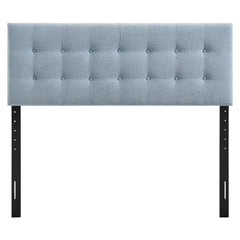 Emily Sky Blue Fabric Upholstered Queen Size Headboard - Ornate Home