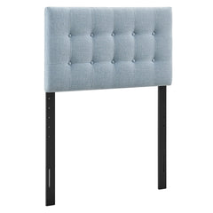 Emily Sky Blue Fabric Upholstered Twin Size Headboard - Ornate Home