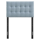Emily Sky Blue Fabric Upholstered Twin Size Headboard - Ornate Home