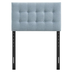 Emily Sky Blue Fabric Upholstered Twin Size Headboard - Ornate Home