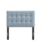 Emily Sky Blue Fabric Upholstered Twin Size Headboard - Ornate Home