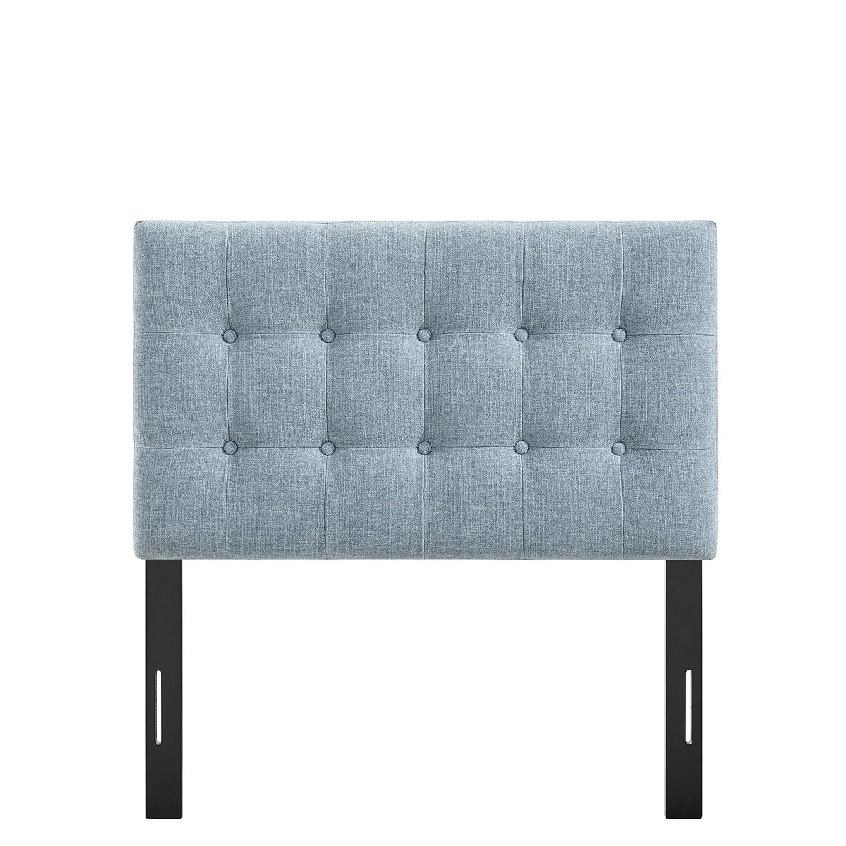 Emily Sky Blue Fabric Upholstered Twin Size Headboard - Ornate Home