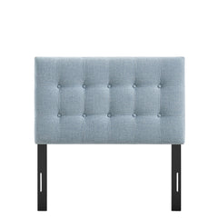 Emily Sky Blue Fabric Upholstered Twin Size Headboard - Ornate Home