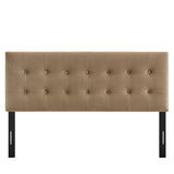 Emily Taupe Stain-Resistant Performance Velvet Full Size Headboard - Ornate Home