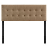Emily Taupe Stain-Resistant Performance Velvet King Size Headboard - Ornate Home
